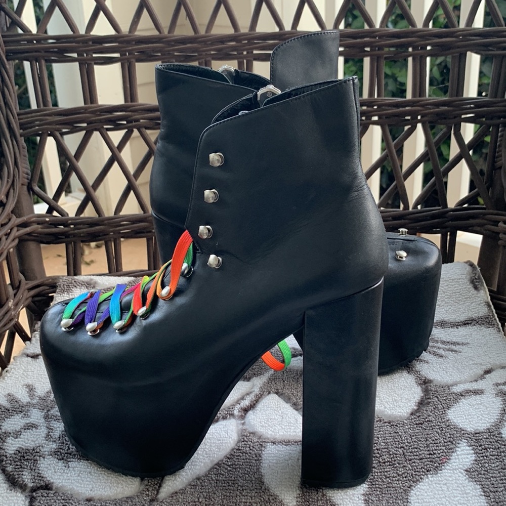 Unif Platform Boots 100 Leather Gem